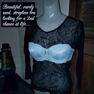 Coco Baby Blue Strapless Bra